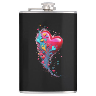 Reach Her With Your Heart II Hip Flask