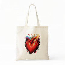 Reach Her With Your Heart Tote Bag