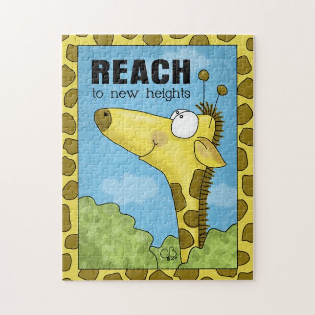 Reach to New Heights Giraffe Jigsaw Puzzle (Vertical)
