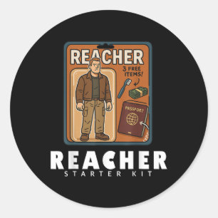 Reacher-inspired Starter Kit Design Classic Round Sticker