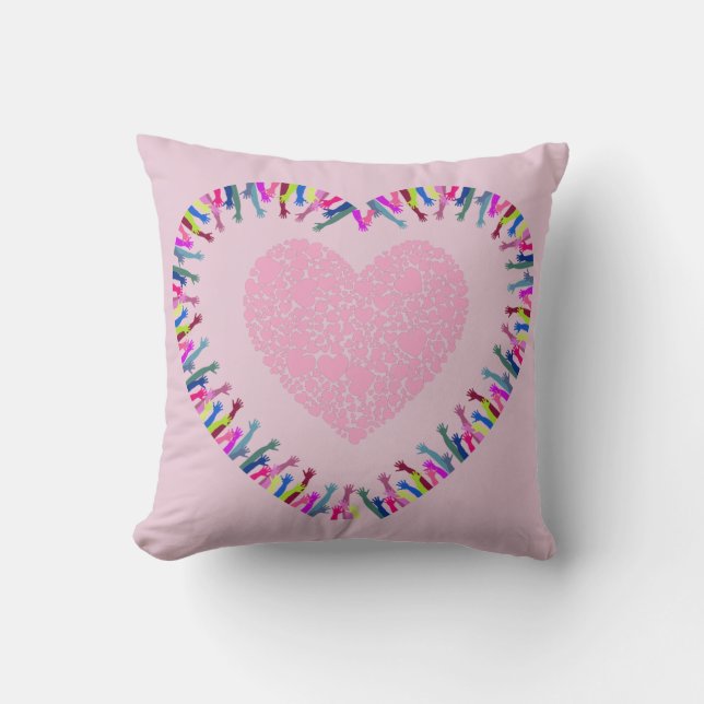 Reaching for Love Cushion (Front)
