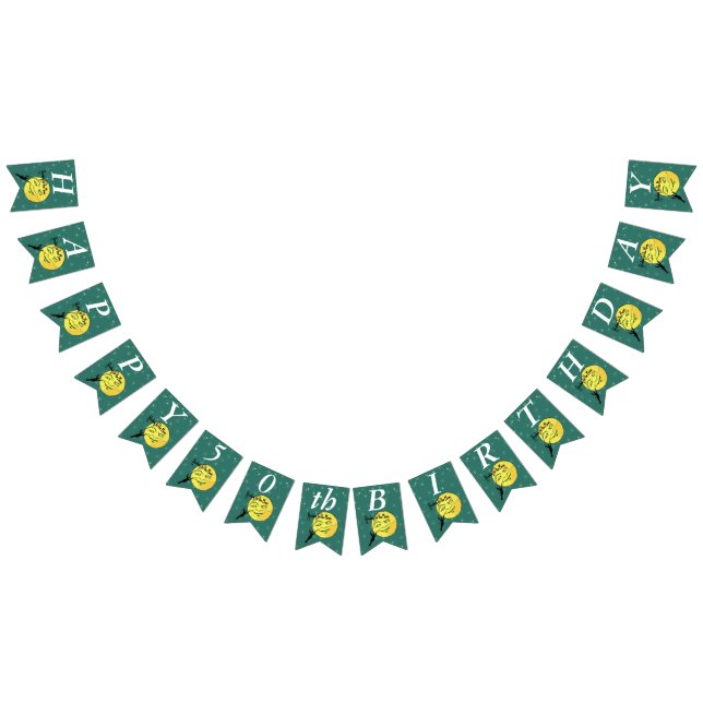 Reaching for Moon Birthday Man Climbing Ladder Bunting (All)