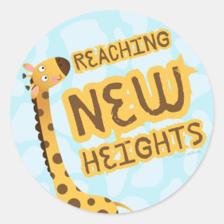 Reaching New Heights Classic Round Sticker
