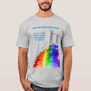 Reaching New Heights In Autism Support, Man & Girl T-Shirt