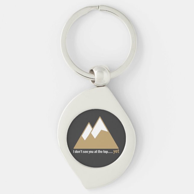 Reaching New Heights: The Climb to Success Key Ring (Front)