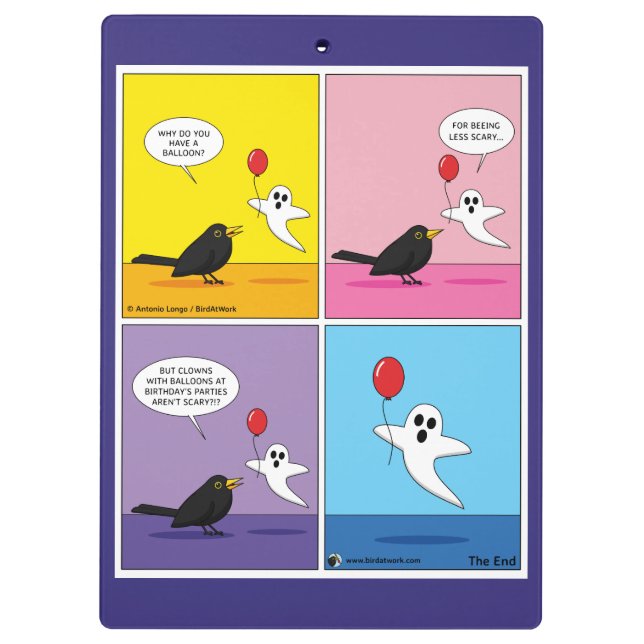 Reaching the Opposite Goal Comic Clipboard (Back)