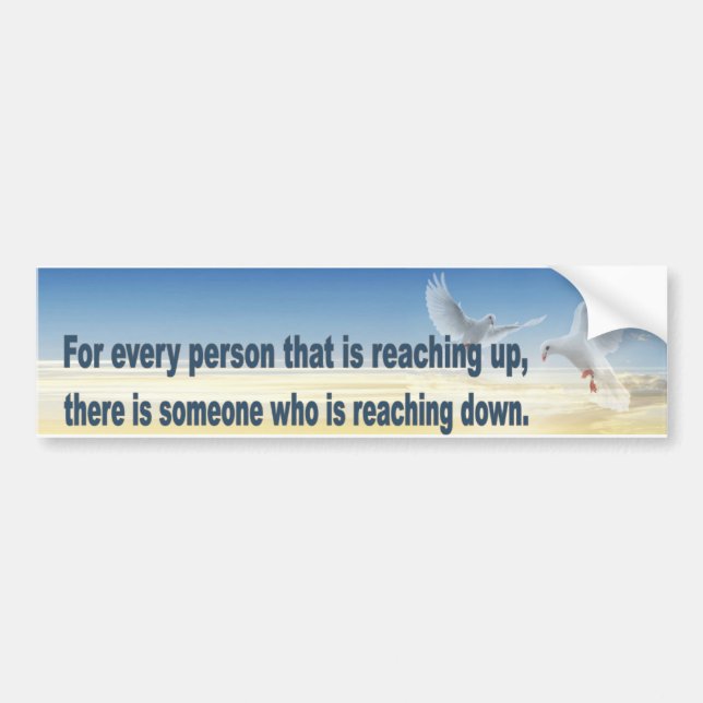 Reaching Up Bumper Sticker (Front)