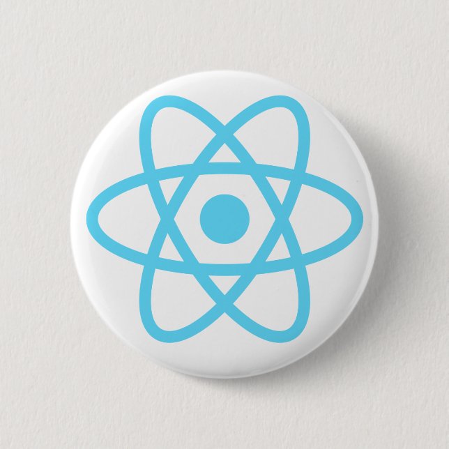React js Stickers, Mugs,  T-shirts and much more 6 Cm Round Badge (Front)