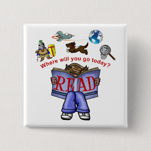 Read 15 Cm Square Badge