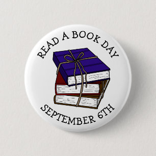 Read a Book Day September 6th   6 Cm Round Badge
