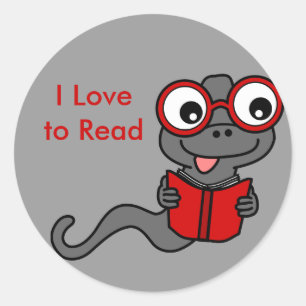 Read a Book Month: I Love Reading Classic Round Sticker