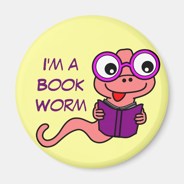 Read a Book Month: I'm a Book Worm Magnet (Front)