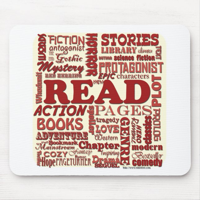 Read all about it red! mouse pad (Front)