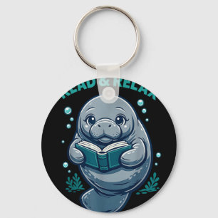 Read & relax reader book library manatees sea key ring