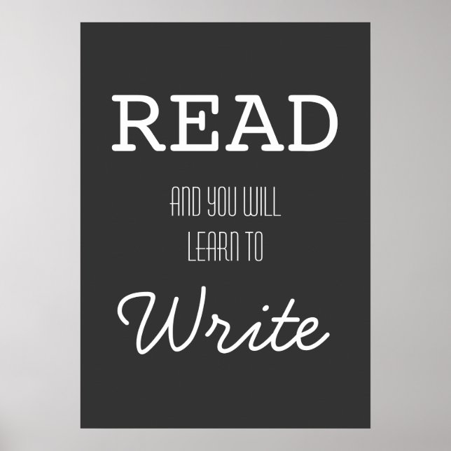Read and you will learn to Write Poster (Front)