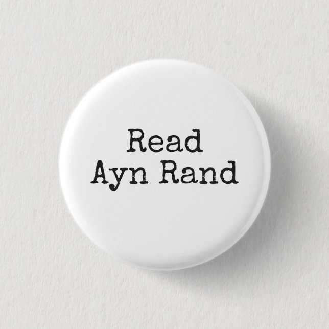 Read Ayn Rand 3 Cm Round Badge (Front)