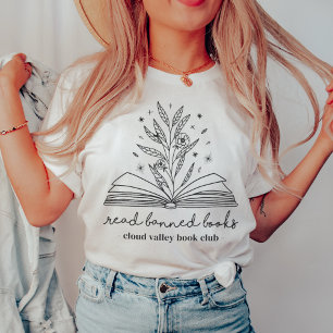 Read Banned Books Blooming Floral Personalised T-Shirt