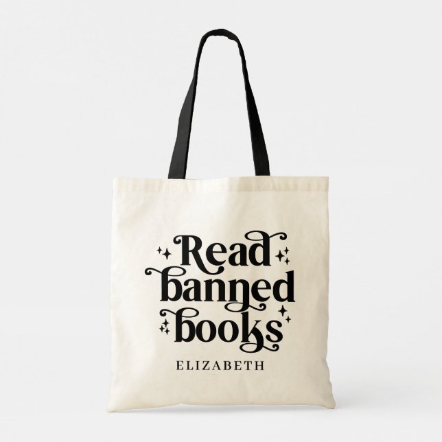 Read Banned Books Book Lover's Gift Tote Bag (Back)