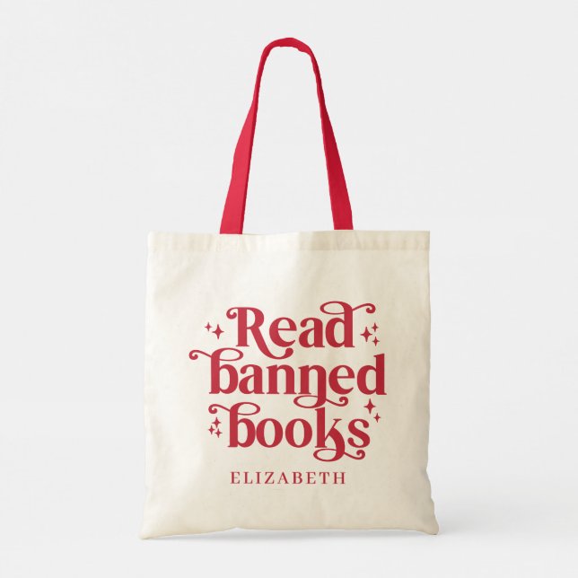 Read Banned Books Book Lover's Gift Tote Bag (Back)
