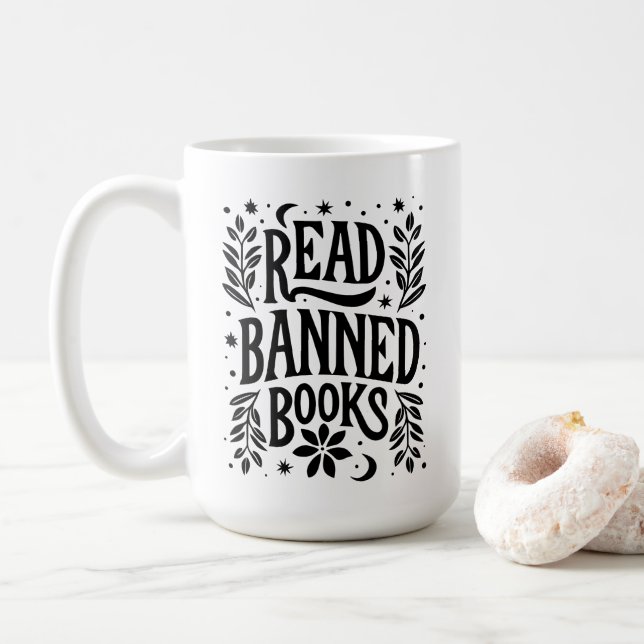 Read banned books coffee mug (With Donut)