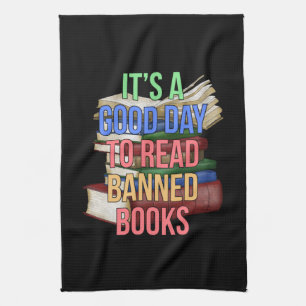 Read Banned Books Librarian Bookworm Book Reader Tea Towel