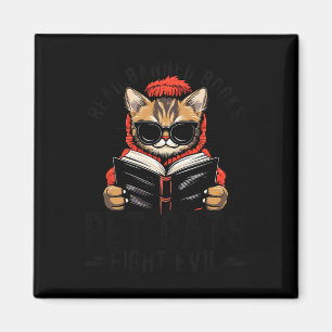 Read Banned Books Pet Cats Fight Evil Read Banned Magnet