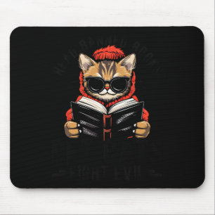 Read Banned Books Pet Cats Fight Evil Read Banned  Mouse Pad