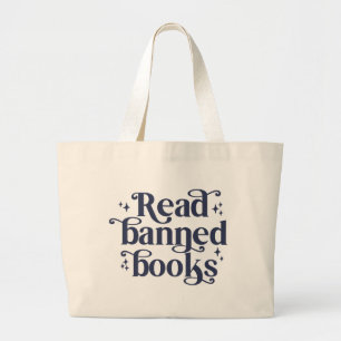 Read Banned Books Reading Lover's Large Tote Bag