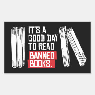 Read Banned Books Rectangular Sticker