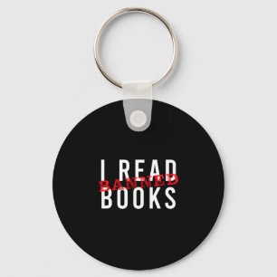 Read banned books teacher reading school book key ring