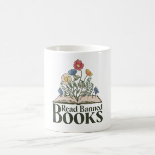 Read Banned Books Vintage Floral Mug