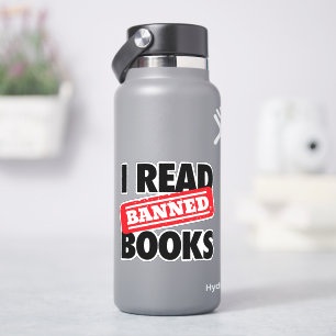 Read Banned Books Vinyl Stickers