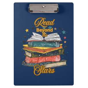 Read Beyond The Stars Vintage Book Lover Custom  Clipboard