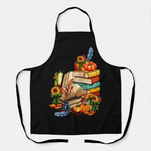 Read Book Reading Library Lover Reader Pumpkin Tha Apron