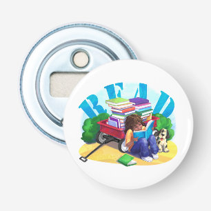 READ Book Wagon Art Bottle Opener
