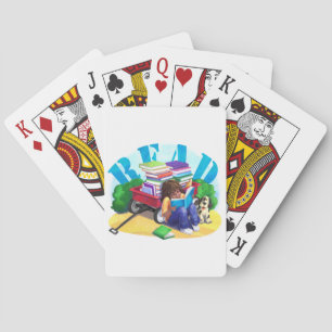 READ Book Wagon Art Playing Cards