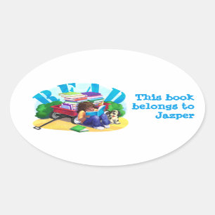 READ Book Wagon Personalised Book Sticker