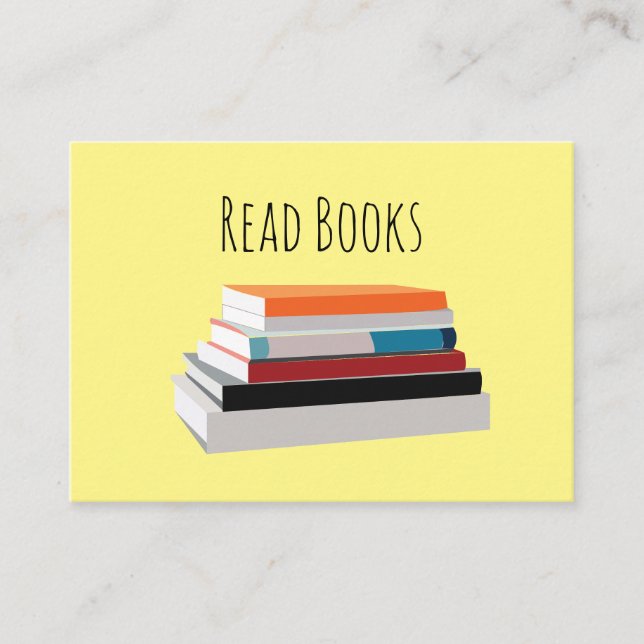 Read Books Book Lover Business Card (Front)