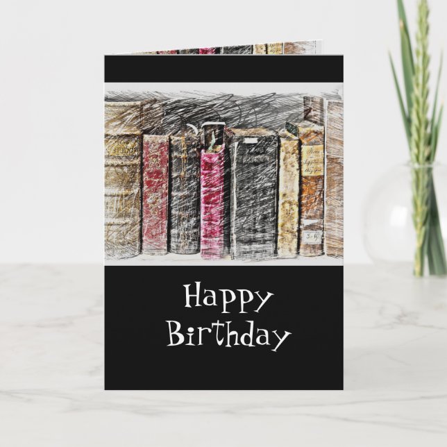 Read Books Chocolate Birthday Cake Calories Card (Front)
