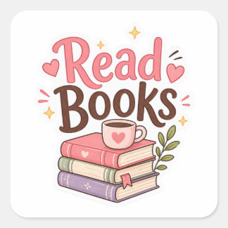 Read Books Cosy Reading Aesthetic Art Sticker