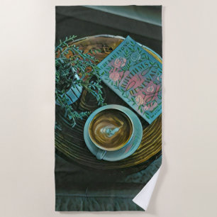 Read Books, Drink Coffee Beach Towel