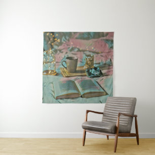 Read Books, Drink Coffee Tapestry
