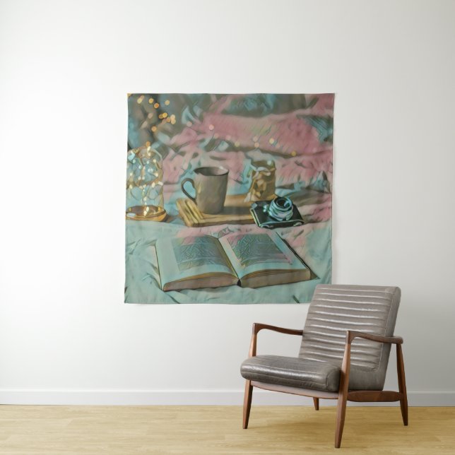 Read Books, Drink Coffee Tapestry (In Situ)