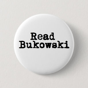 Read Bukowski Button Badge