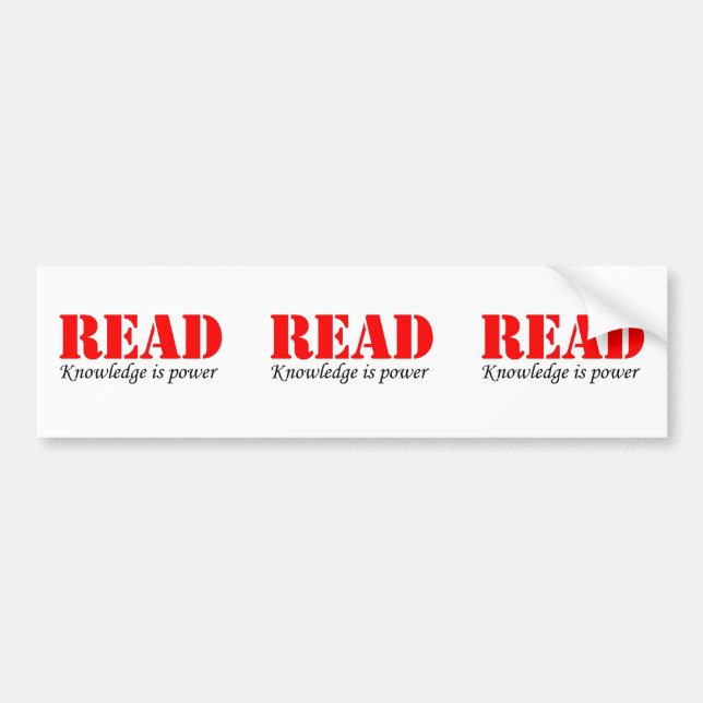 Read Bumper Sticker (Front)