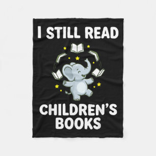 Read children's books - cute juggling elephant fleece blanket