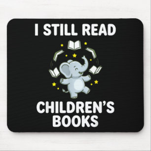 Read children's books - cute juggling elephant mouse pad