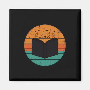 Read children's books funny vintage retro men magnet