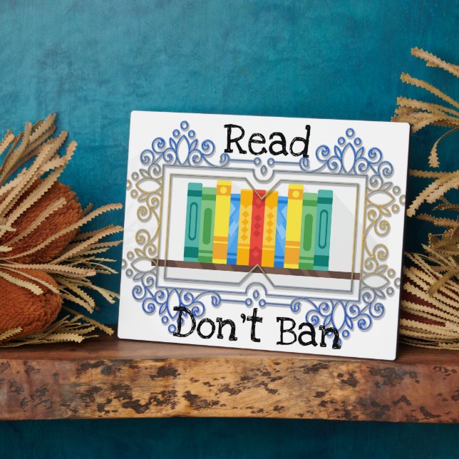 Read Don't Ban Plaque (Side)