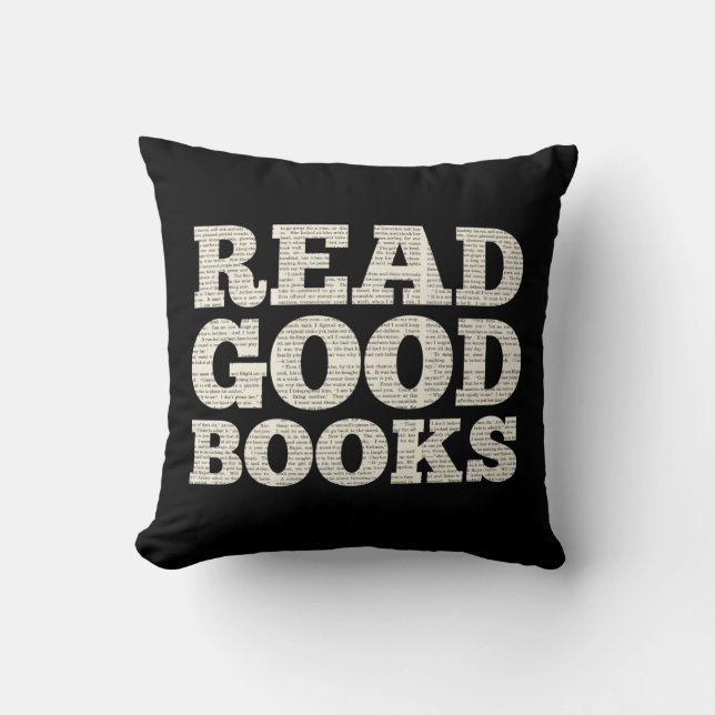 Read Good Books Pillow, homeschool, back to school Cushion (Front)